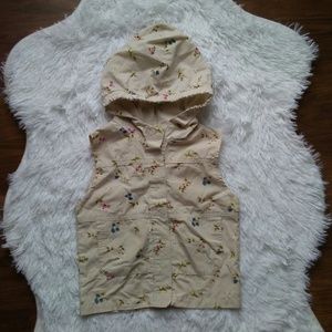 Little Legends Girls Hooded Floral Velcro Vest 24M